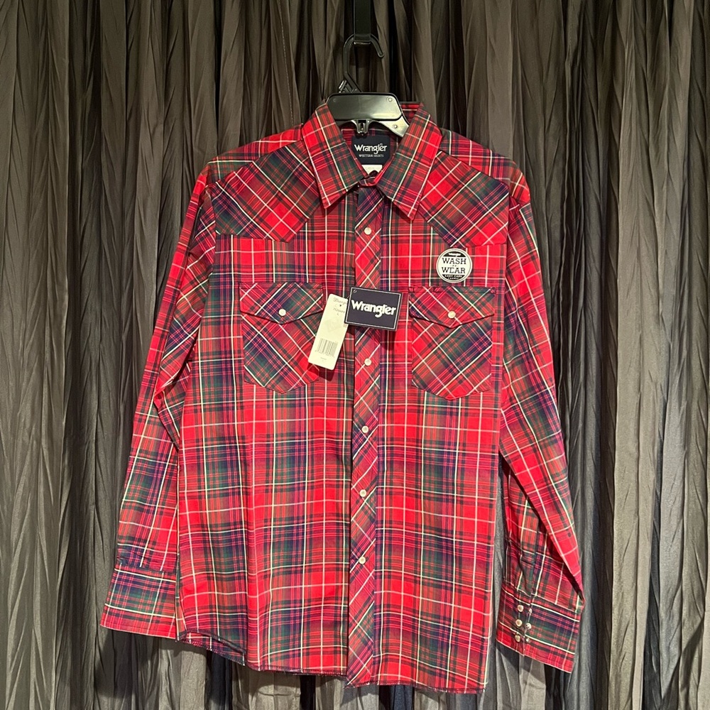 Wrangler Western Long Sleeve Dress Shirt
